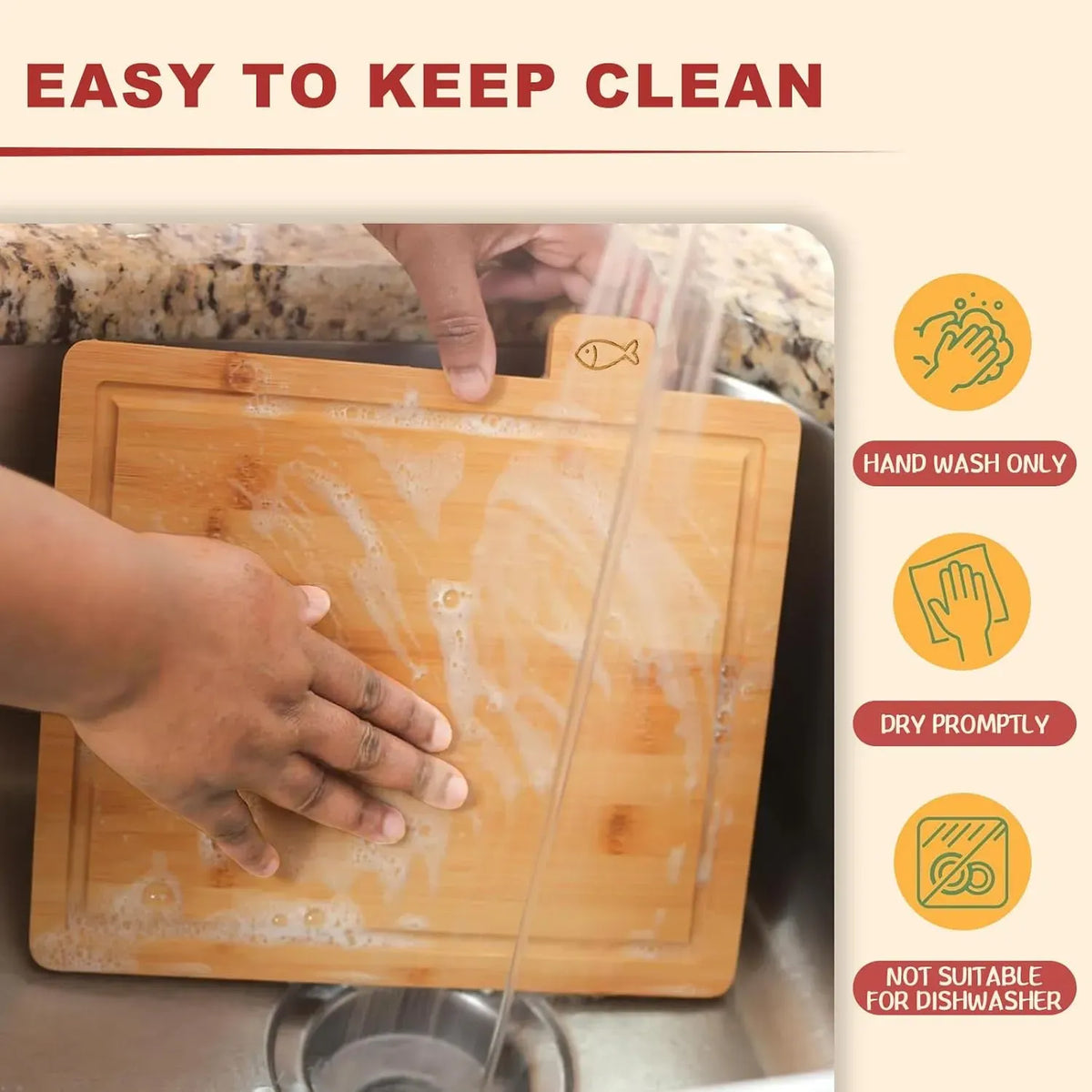 CARLA HOME Bamboo Cutting Board Set | 4 Boards with Stand