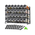 Kitchee 4-Tier Metal Spice Rack with 28 Glass Jars – Kitchen Herb & Spice Organiser