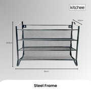 Kitchee 4-Tier Metal Spice Rack with 28 Glass Jars – Kitchen Herb & Spice Organiser