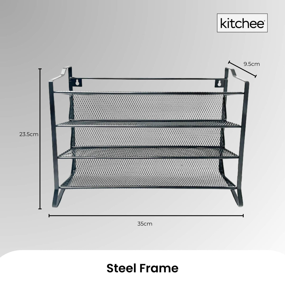 Kitchee 4-Tier Metal Spice Rack with 28 Glass Jars – Kitchen Herb & Spice Organiser