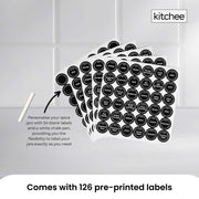 Kitchee 4-Tier Metal Spice Rack with 28 Glass Jars – Kitchen Herb & Spice Organiser