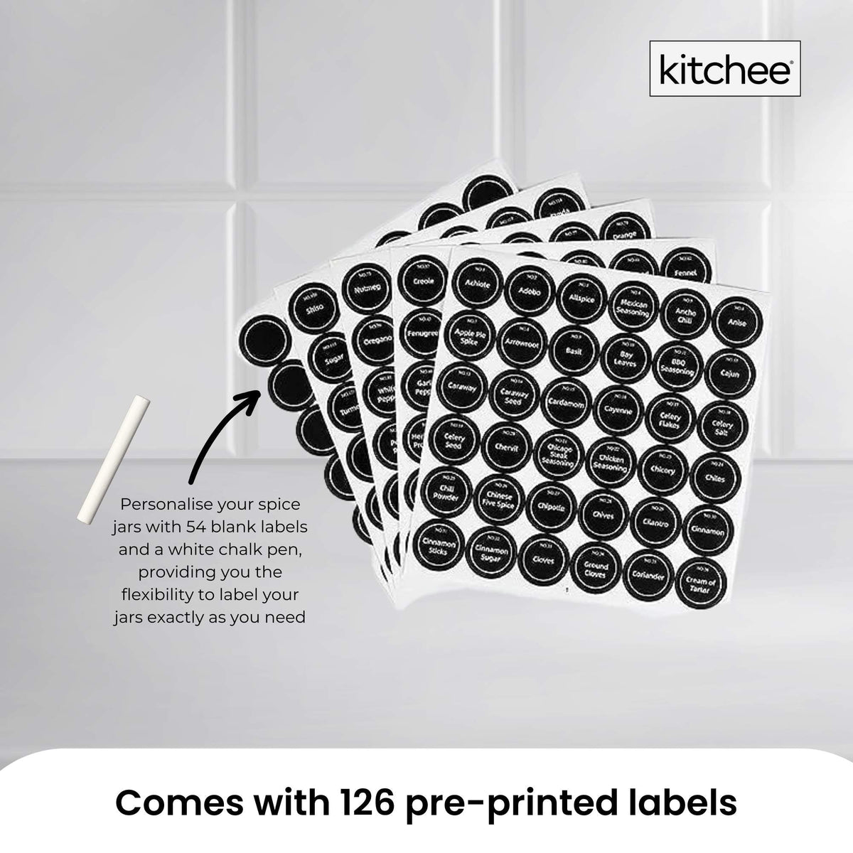 Kitchee 4-Tier Metal Spice Rack with 28 Glass Jars – Kitchen Herb & Spice Organiser