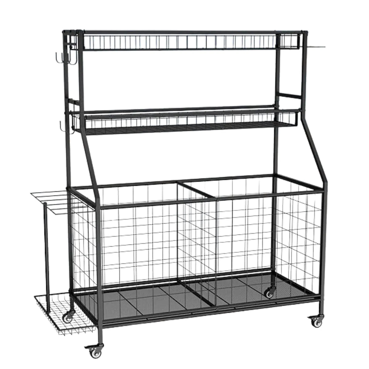 Sports Equipment Organiser Trolley on Wheels