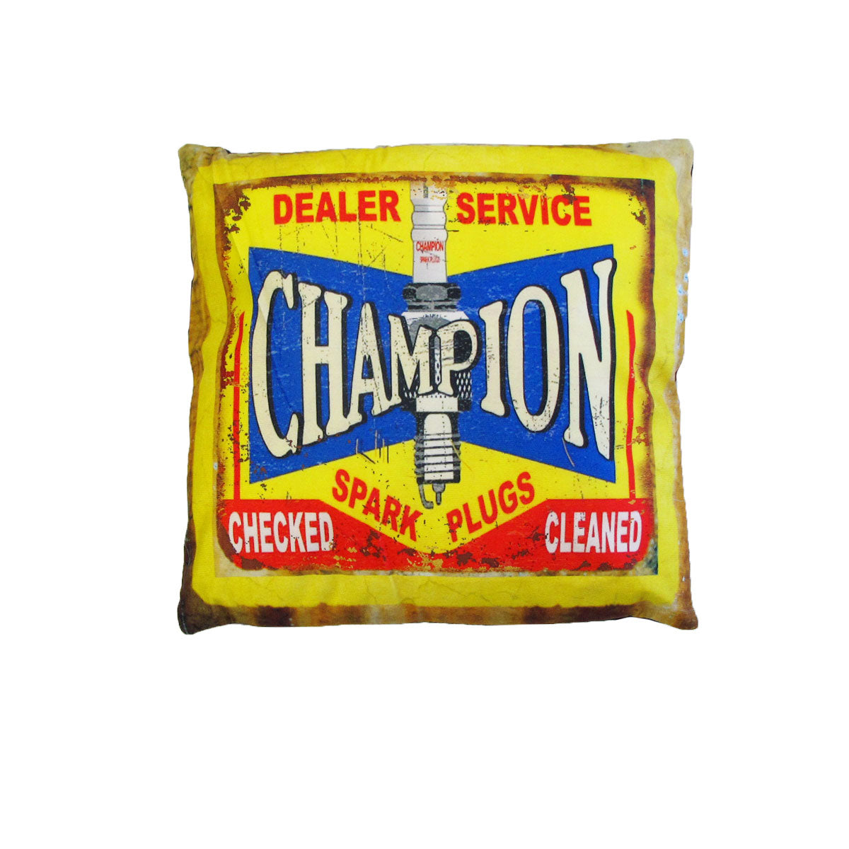 Retro Mancave Cushion – Champion Checked Cleaned | 40 × 40 cm