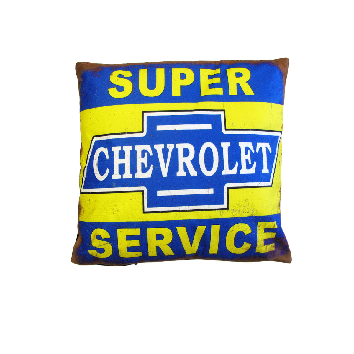 Retro Mancave Cushion – Chevrolet Super Service | 40 × 40 cm