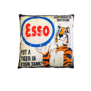 Retro Mancave Cushion – ESSO Upright Tiger | 40 × 40 cm
