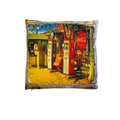 Retro Mancave Cushion – Petrol Station | 40 × 40 cm