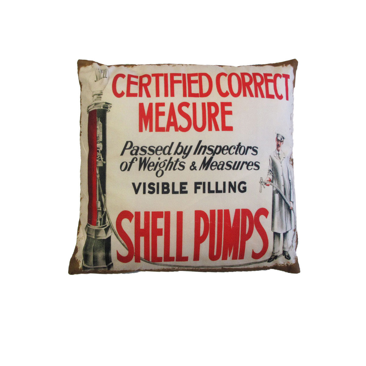 Retro Mancave Cushion – Shell Pumps | 40 × 40 cm