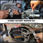 5PCS Flexible Head Ratchet Wrench Set 180 Flexible Rotation for Garage Tool Kit
