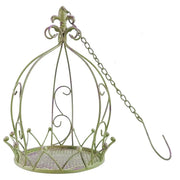 Vintage Iron Hanging Flower Basket – Crown-Style Garden Planter