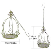 Vintage Iron Hanging Flower Basket – Crown-Style Garden Planter