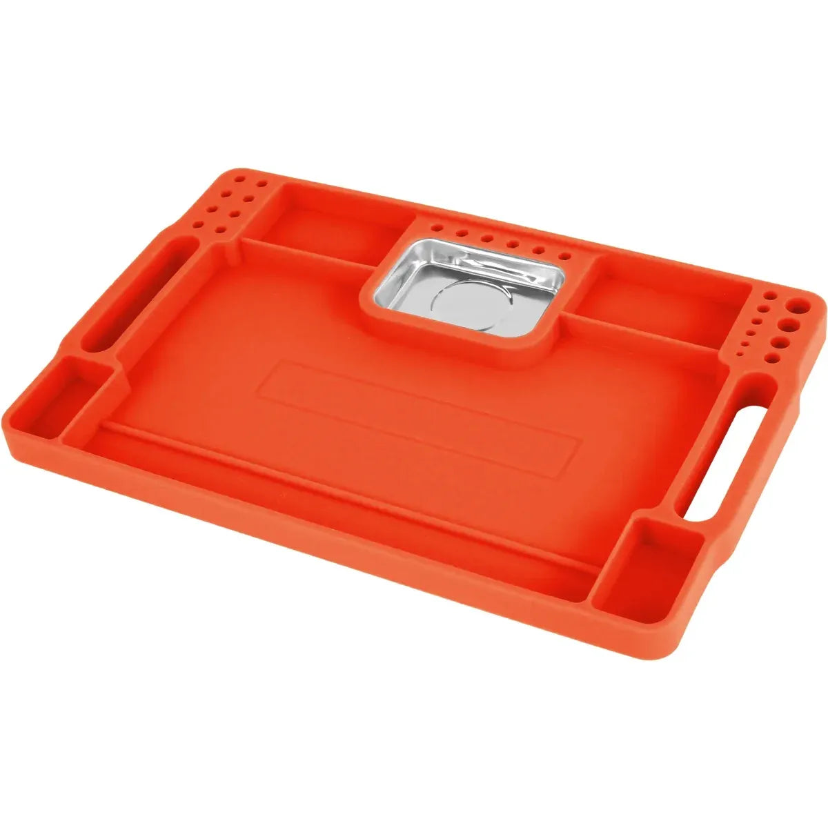 Silicone Tool Tray with Magnetic Stainless Steel Insert – Orange