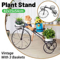 European-Style Bicycle Flower Rack – 3-Tier Iron Planter Stand