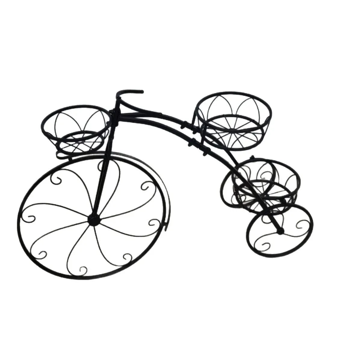European-Style Bicycle Flower Rack – 3-Tier Iron Planter Stand