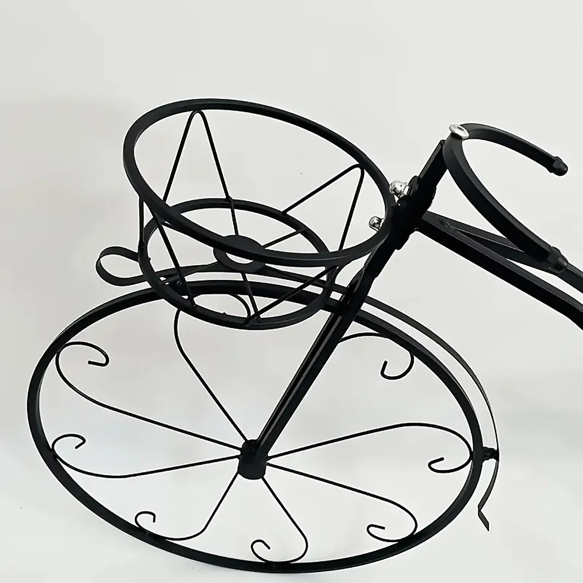 European-Style Bicycle Flower Rack – 3-Tier Iron Planter Stand