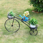 European-Style Bicycle Flower Rack – 3-Tier Iron Planter Stand