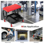 Multifunctional Movable Car Repair Stool 360° Swivel Wheels for Garage Workshop