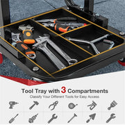 Multifunctional Movable Car Repair Stool 360° Swivel Wheels for Garage Workshop