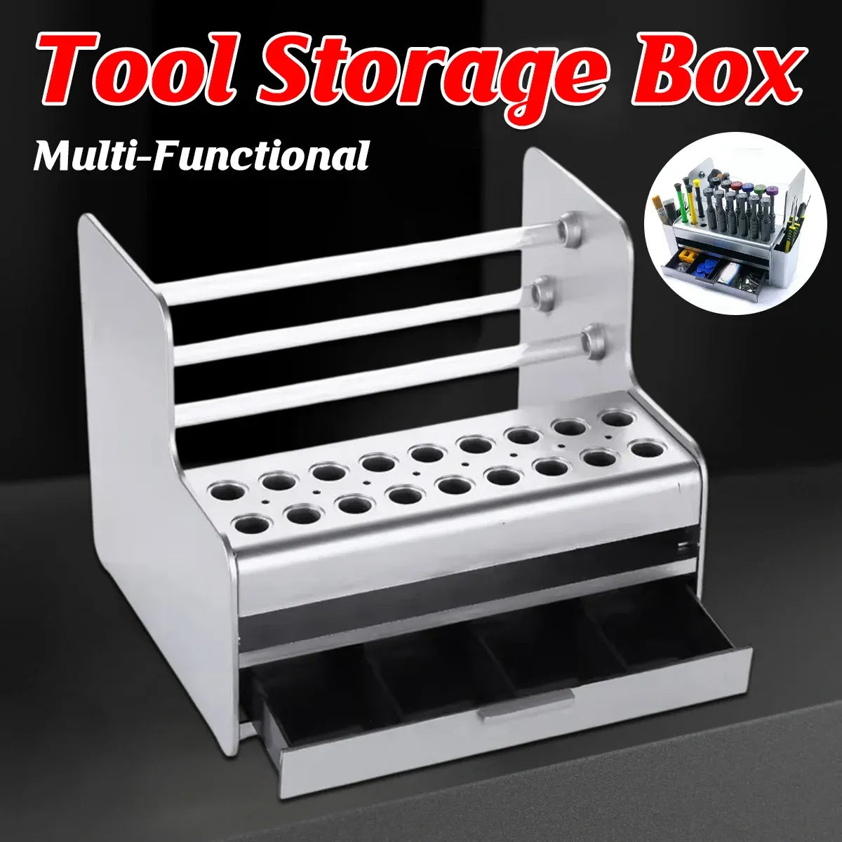 Desktop Tool Cabinet & Organiser – Screwdriver & Parts Storage