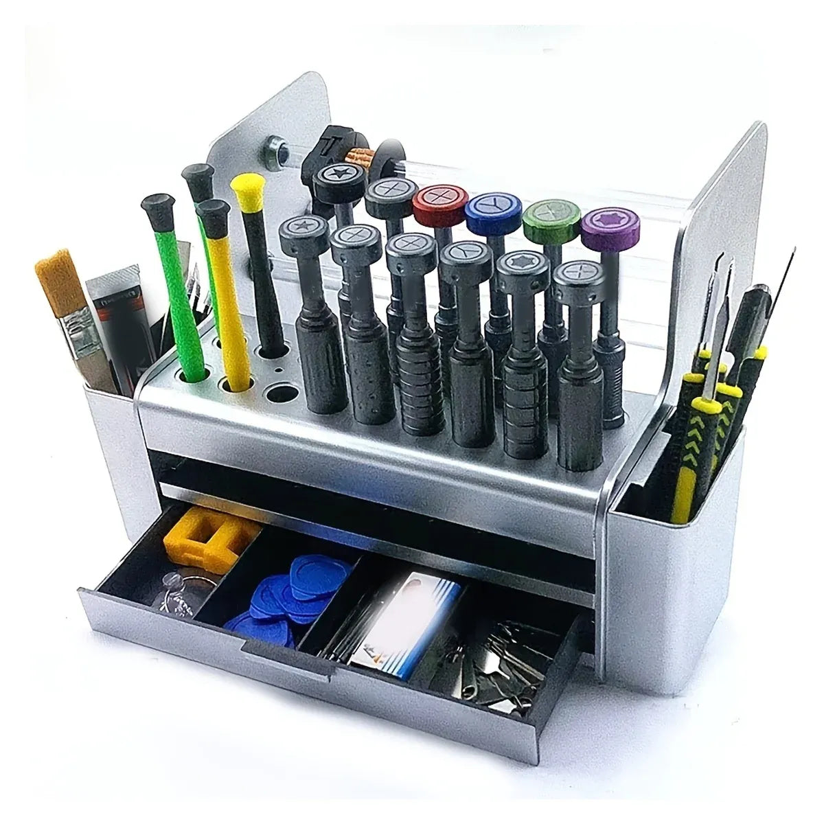 Desktop Tool Cabinet & Organiser – Screwdriver & Parts Storage