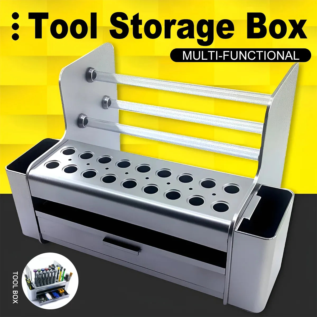 Desktop Tool Cabinet & Organiser – Screwdriver & Parts Storage