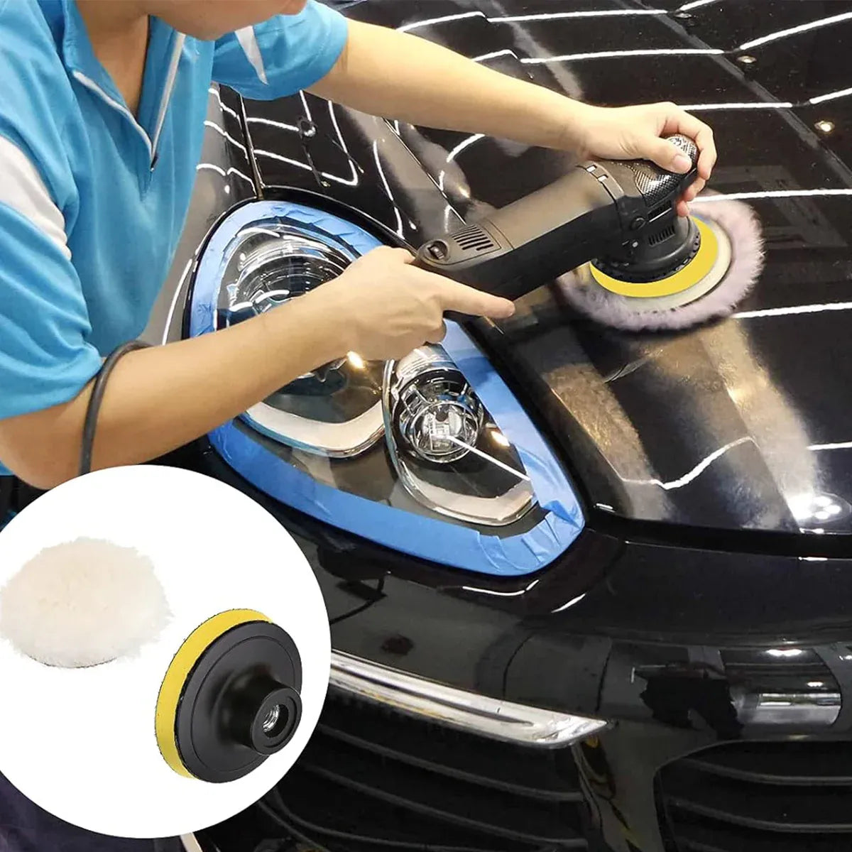 Car Waxing & Polishing Sponge Set | 3-Inch High Density | Reusable Car Care Pads