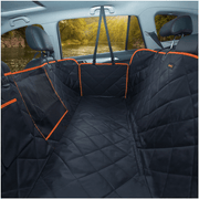 iBuddy Dog Car Seat Cover – Hammock Style, Mesh Window, Waterproof 600D Oxford | Free Seat Belt
