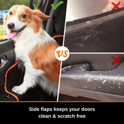 iBuddy Dog Car Seat Cover – Hammock Style, Mesh Window, Waterproof 600D Oxford | Free Seat Belt