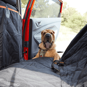 iBuddy Dog Car Seat Cover – Hammock Style, Mesh Window, Waterproof 600D Oxford | Free Seat Belt