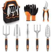 8-Piece Heavy-Duty Gardening Tool Set – Orange