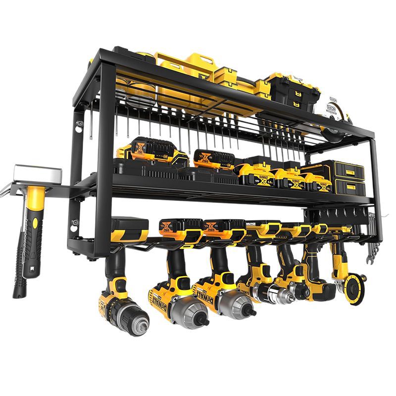 Heavy Duty Power Tool Organiser – 3-Tier Wall Mount Rack | 90kg Capacity