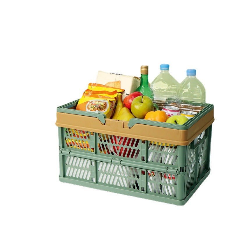 Large Collapsible Storage Basket with Handles – Foldable PP | Brown