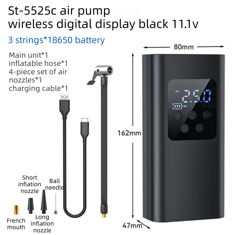Smart Wireless Tyre Inflator – 150PSI, Auto-Stop, LCD Display | Glove Box Ready