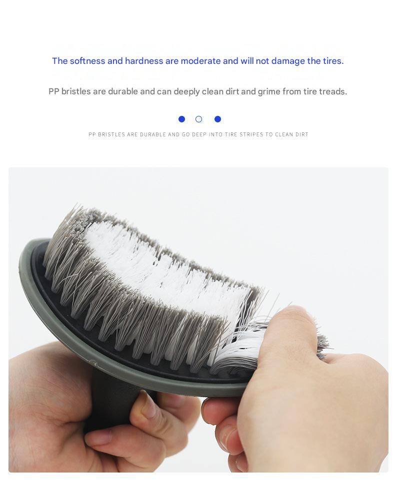 Car Tyre & Wheel Rim Cleaning Brush Set 3-Piece | Heavy Duty L-Shaped Auto Detailing Brushes