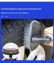 Car Tyre & Wheel Rim Cleaning Brush Set 3-Piece | Heavy Duty L-Shaped Auto Detailing Brushes