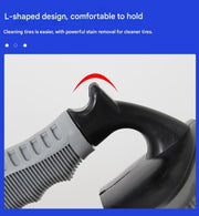 Car Tyre & Wheel Rim Cleaning Brush Set 3-Piece | Heavy Duty L-Shaped Auto Detailing Brushes