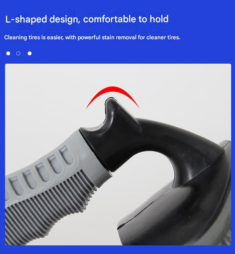Car Tyre & Wheel Rim Cleaning Brush Set 3-Piece | Heavy Duty L-Shaped Auto Detailing Brushes