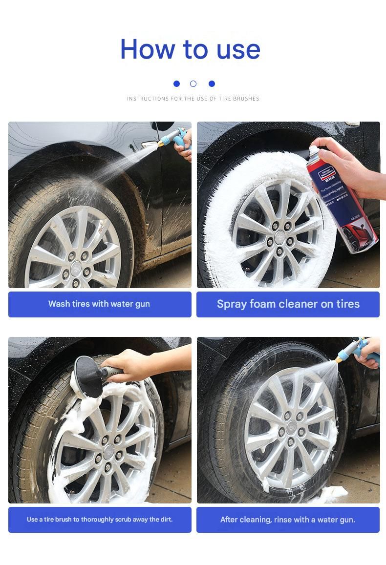 Car Tyre & Wheel Rim Cleaning Brush Set 3-Piece | Heavy Duty L-Shaped Auto Detailing Brushes