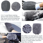 11-Piece Car Wash & Detailing Kit – 9L Collapsible Bucket, Microfibre Towels, Brushes & Mitts | Blue