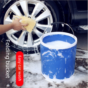 11-Piece Car Wash & Detailing Kit – 9L Collapsible Bucket, Microfibre Towels, Brushes & Mitts | Blue