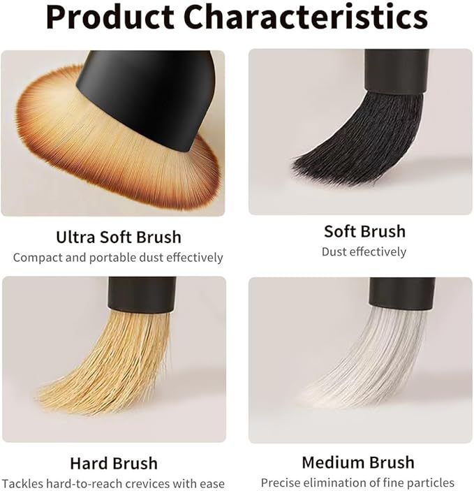 Car Detailing Brush Set 5-Piece | Soft Bristle Interior Brushes for Dashboard, Air Vents & Wheels