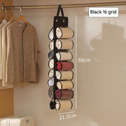 Double-Sided Hanging Clothes Organiser – Transparent Pockets, Reinforced Hooks | Wardrobe & Door