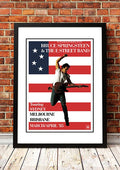 Bruce Springsteen 'Born in the USA' Australian Tour Poster 1985- Framed A4