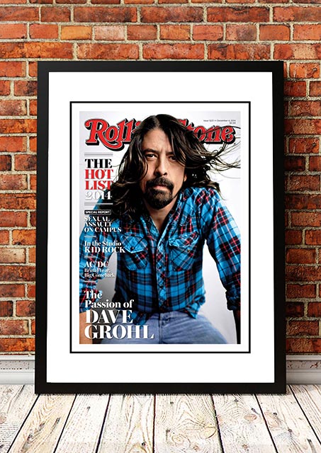 Dave Grohl' Rolling Stone Magazine Cover! - Framed A2