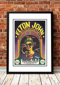 Elton John ‘Western Springs’ Auckland, NZ Concert Poster 1971 - Framed A2