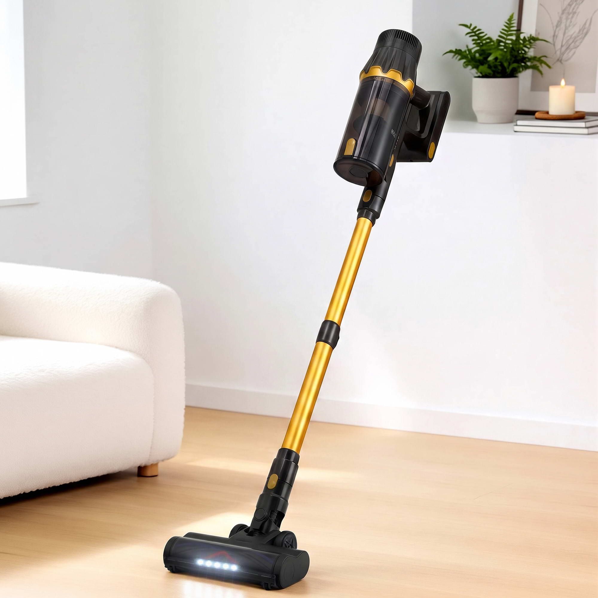 DEVANTI Cordless Stick Vacuum Cleaner 4-in-1 | 30,000Pa | Gold