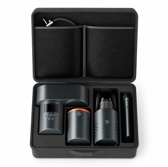 Premium Auto Smart Kit – Portable Tyre Inflator, Handheld Vacuum & Power Bank | Cordless 3-in-1