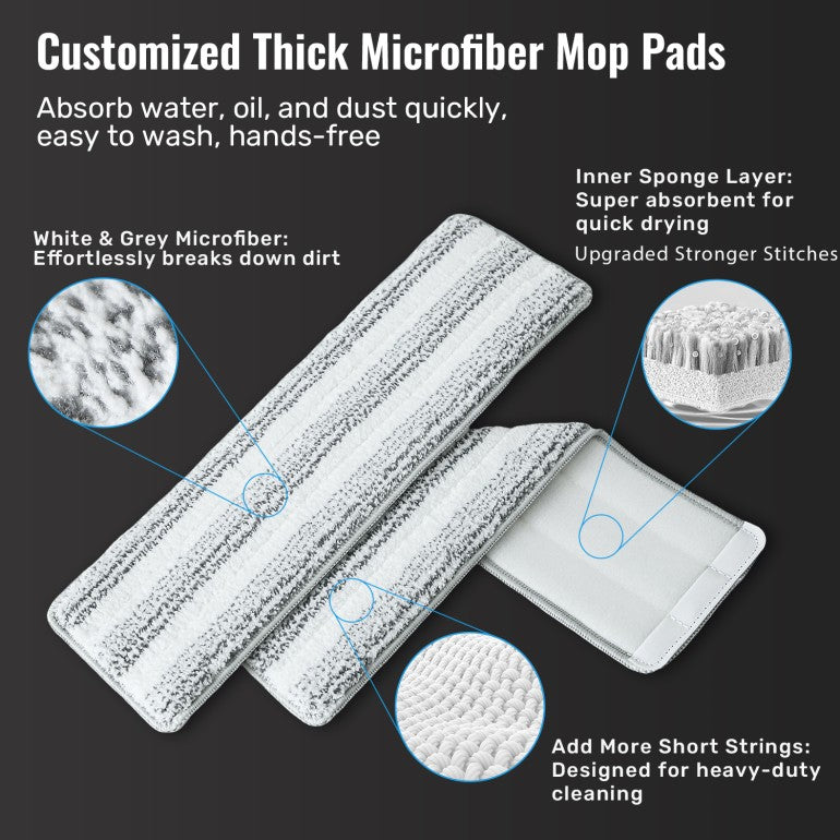 Mop and Bucket Set with Clean & Dirty Water Separation – White – image 2