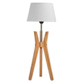 Premium Natural Bamboo Tripod Table Lamp – White Fabric Shade | E27 | Bedside & Desk