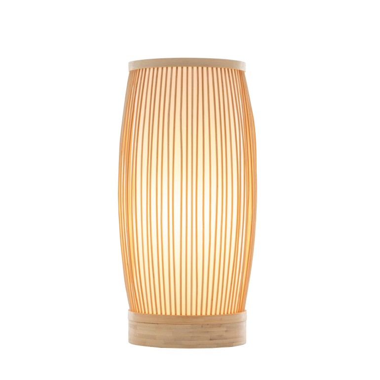 Natural Hand-Woven Bamboo Cylinder Table Lamp – image 5